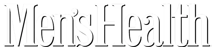 Men's Health logo in white text on a transparent background.