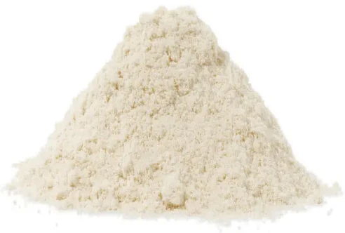 A pile of fine, white powder against a plain background.