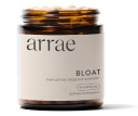 A jar labeled 'arrae BLOAT' with capsules inside.
