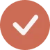 A red circle with a white checkmark inside, on a light background.