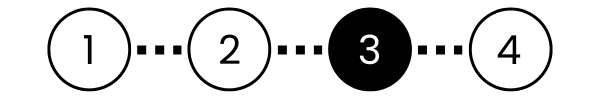 Black background with a white number 3 in the center.