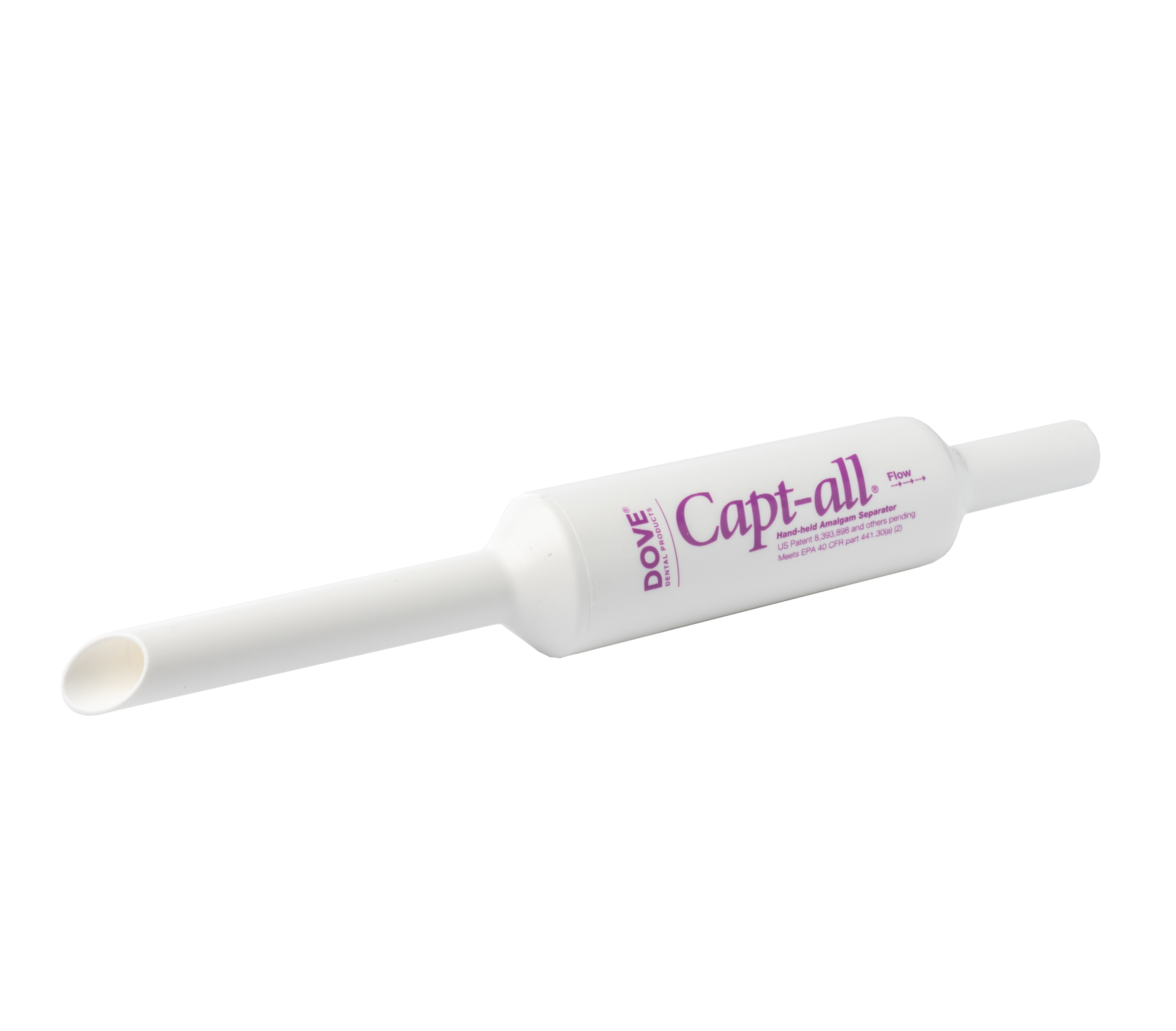 White handheld air sampler labeled 'Capt-all' by Dove.