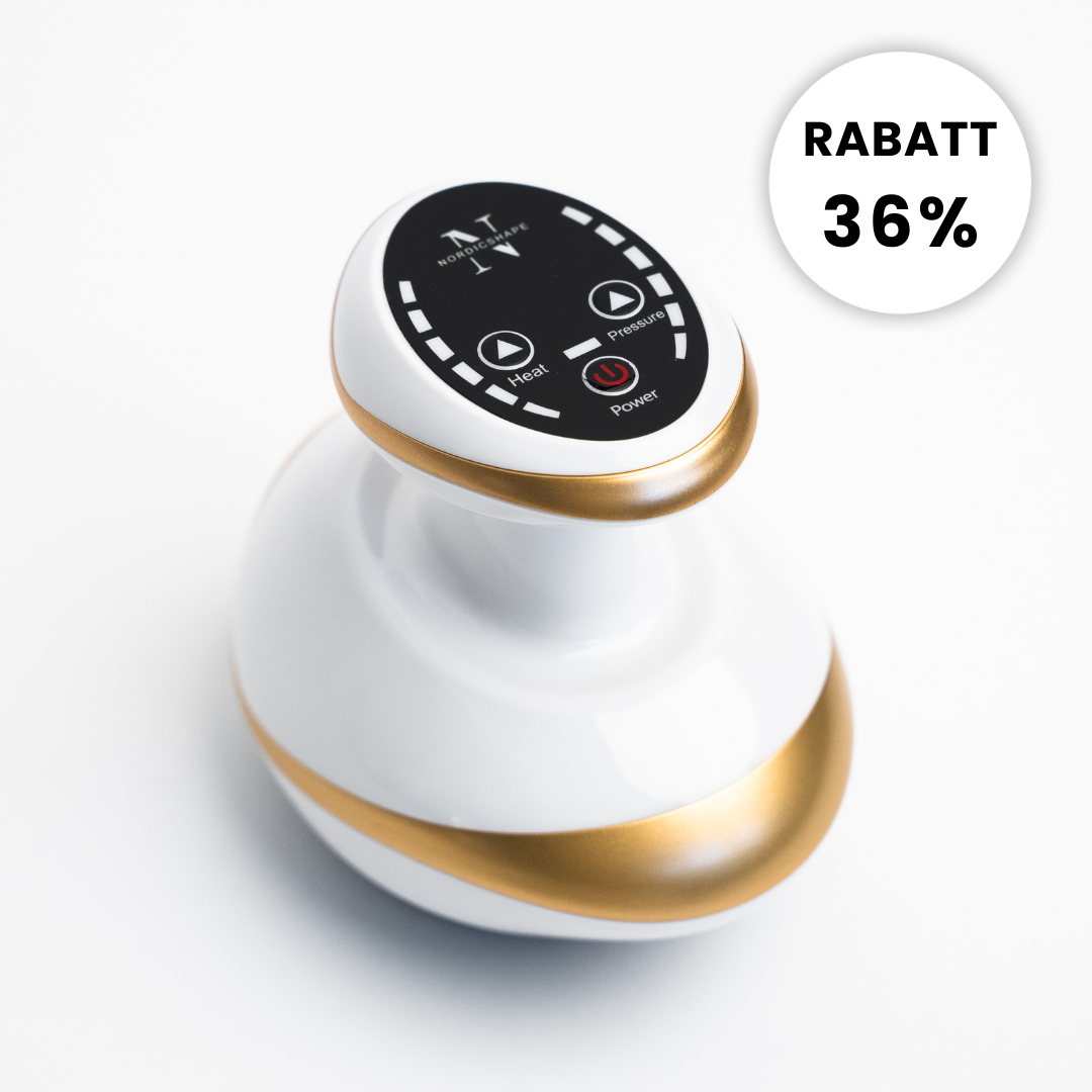 White and gold electronic device with buttons, showing a 36% discount label.