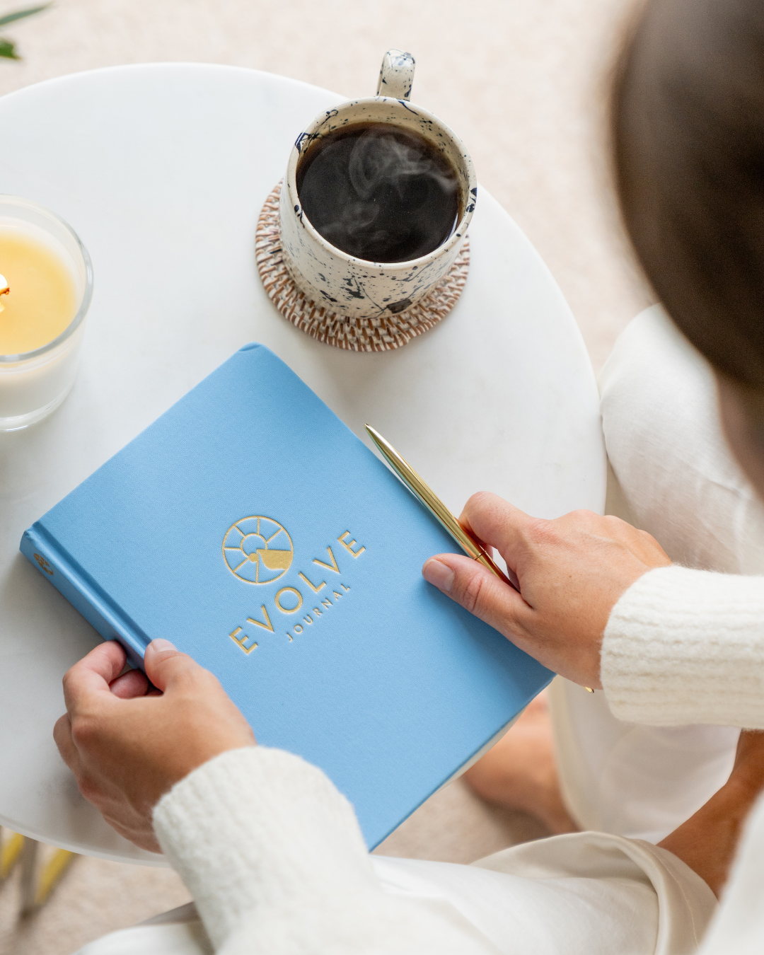 Green palm leaves against a white background.