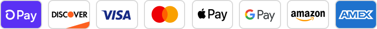 Logos of various payment methods including Visa, Mastercard, and Apple Pay.