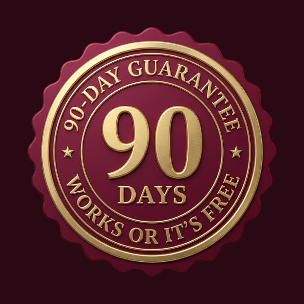 90-Day Guarantee — Works or It's Free