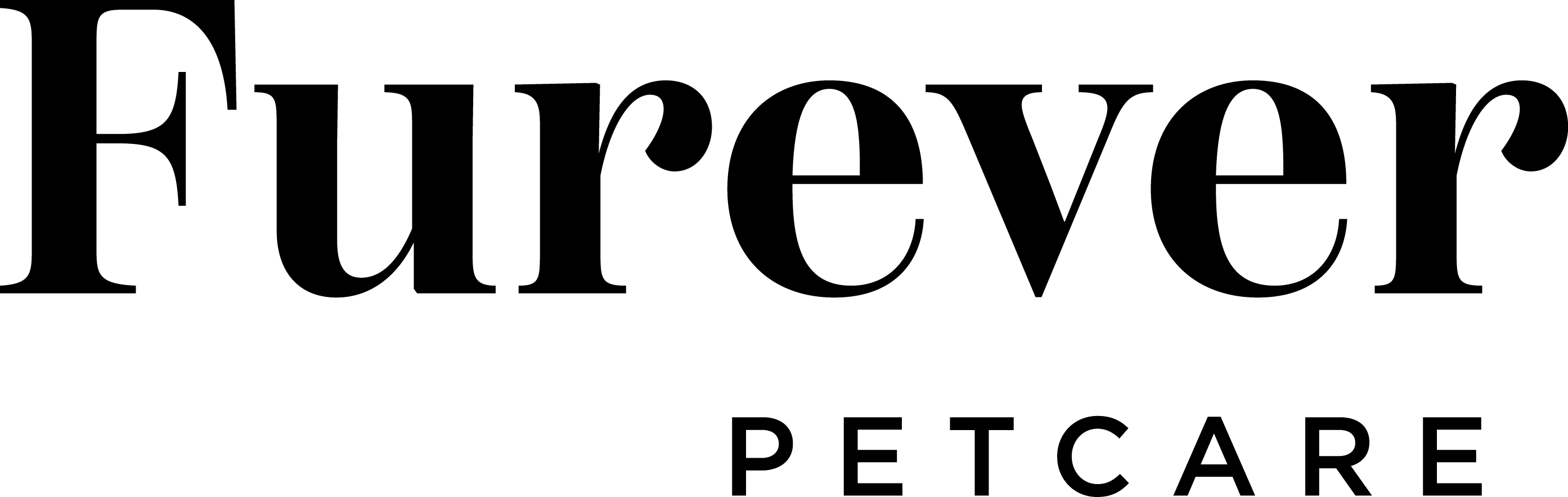 Logo with the text 'Furever Petcare' in black font.