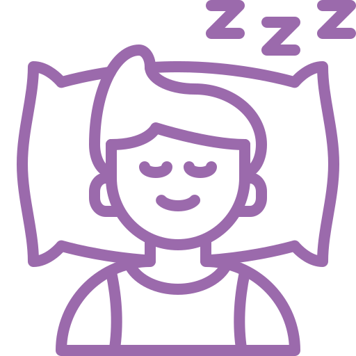 Illustration of a person sleeping with a pillow and 'Z's above their head.