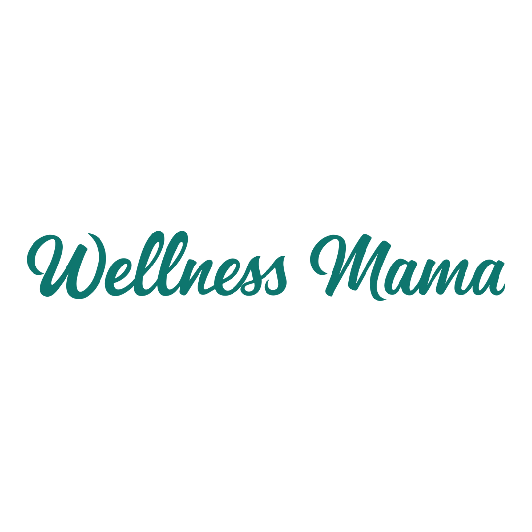 Teal text reads 'Wellness Mama' on a transparent background.