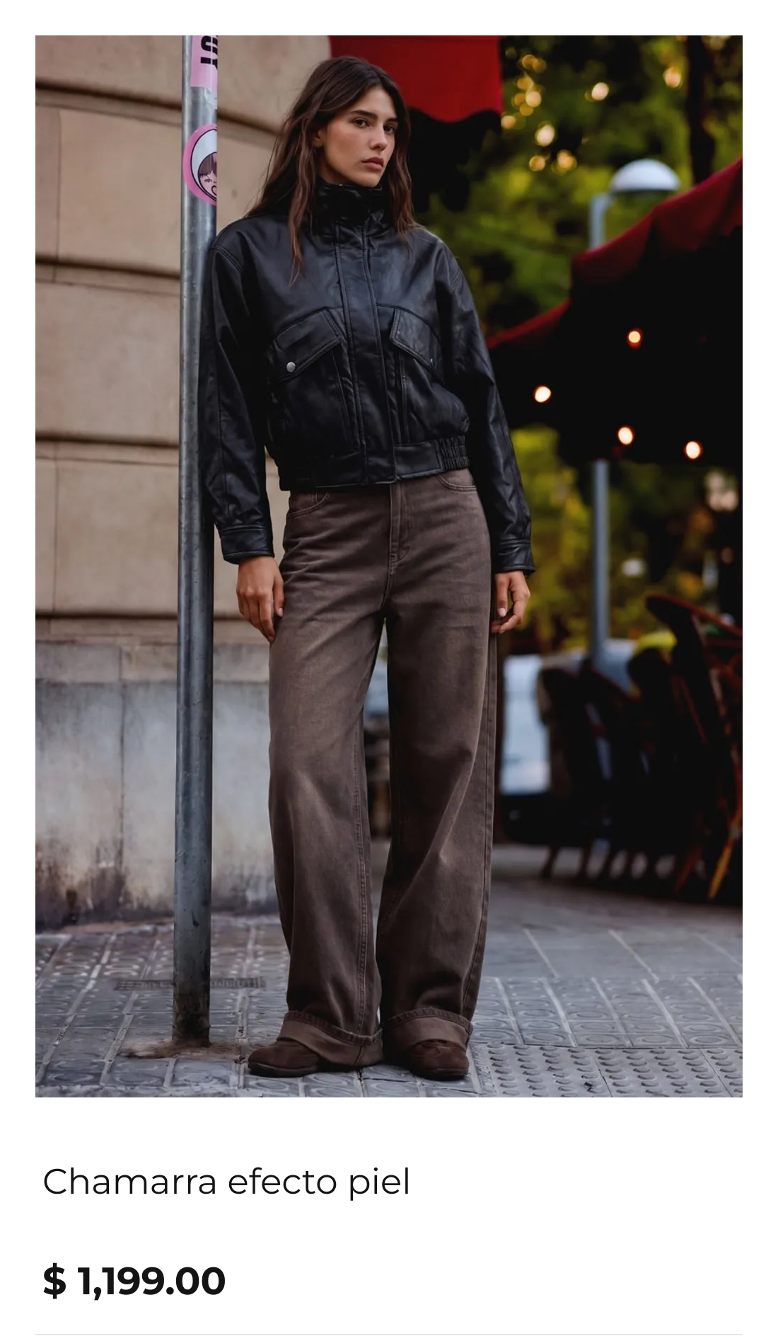 Chamarra efecto piel - HIGH STREET