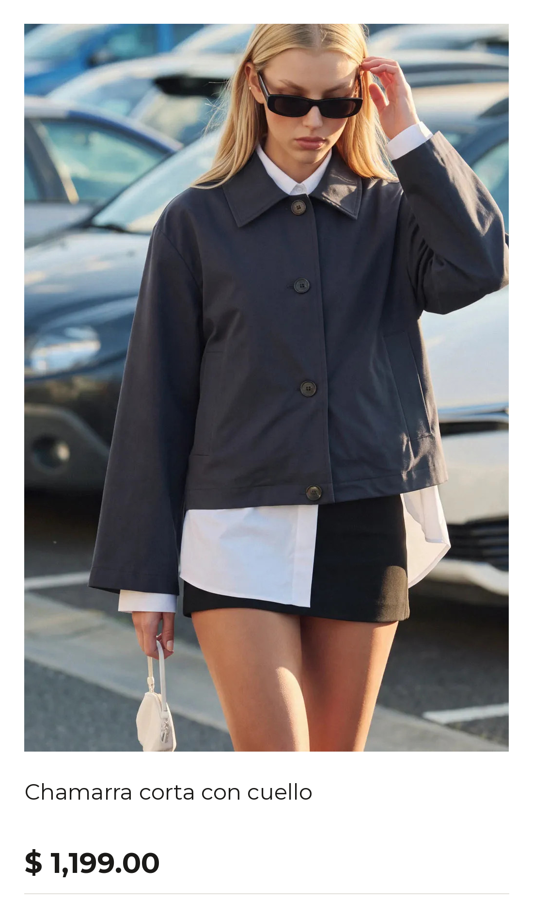 Chamarra corta con cuello - HIGH STREET