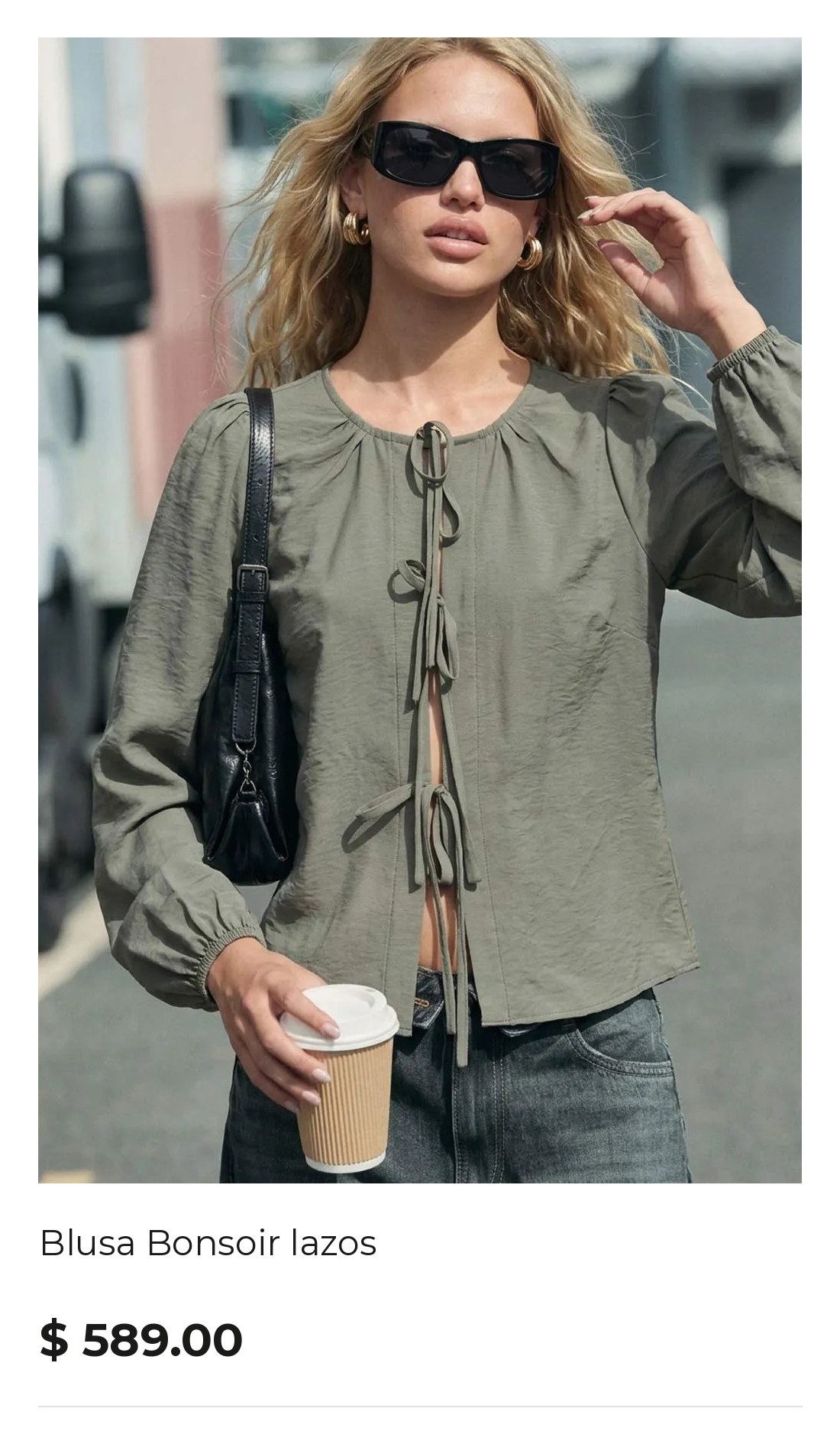 Blusa Bonsoir lazos - HIGH STREET