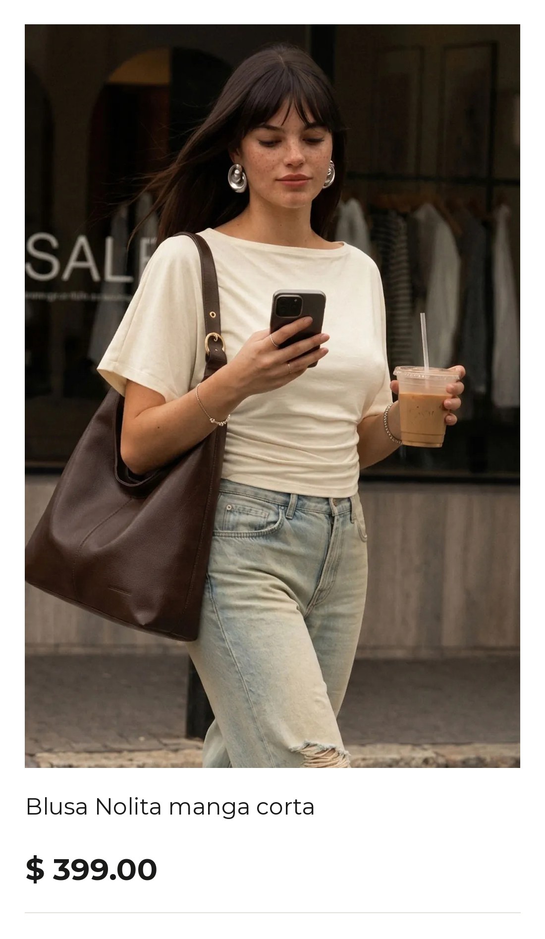 Blusa Nolita manga corta - HIGH STREET