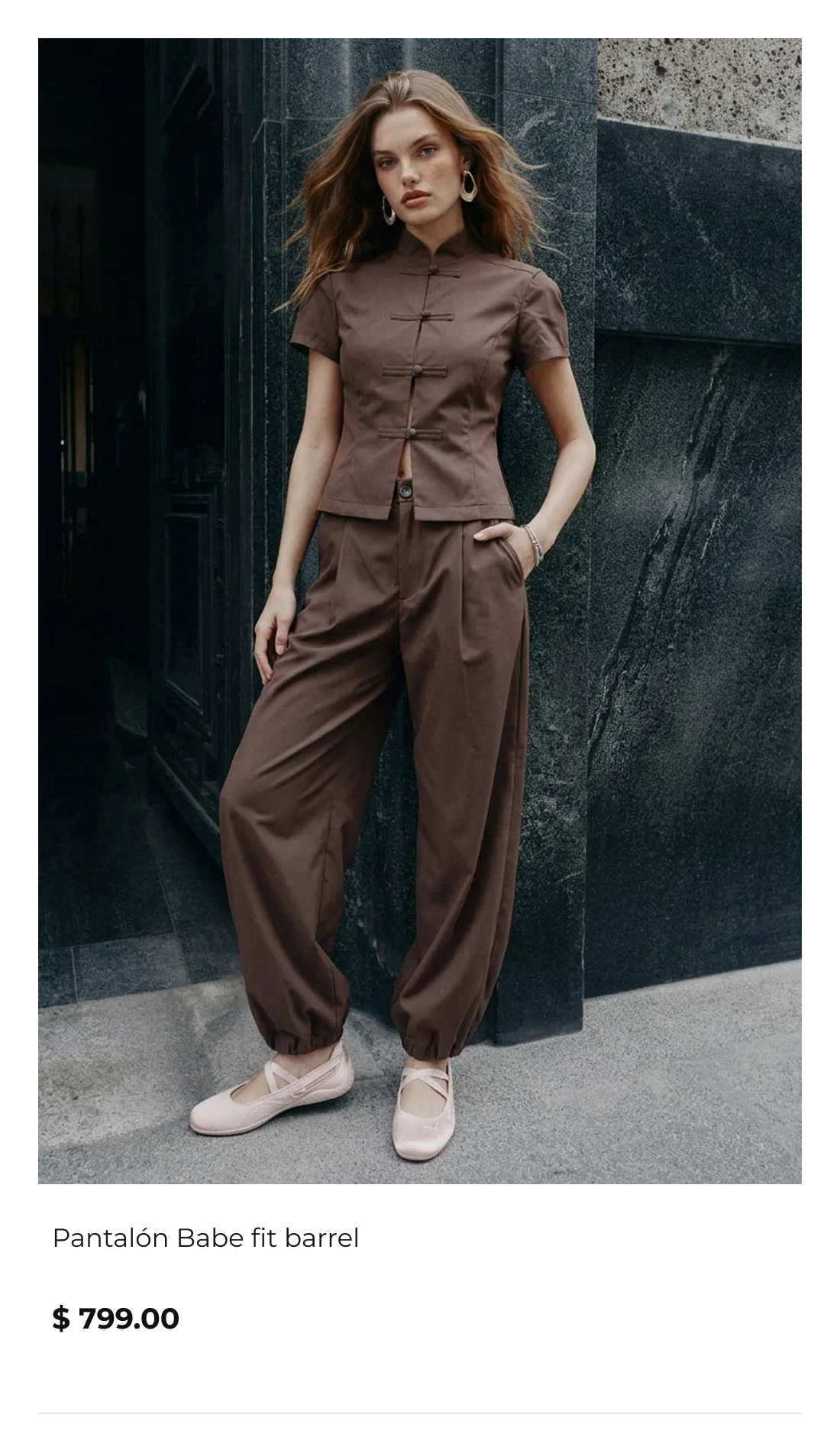 Pantalón Babe fit barrel - HIGH STREET