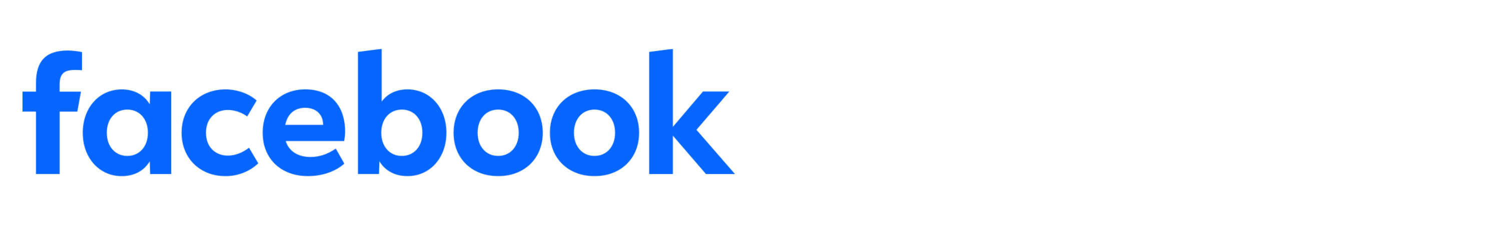 Facebook logo in blue text on a white background.