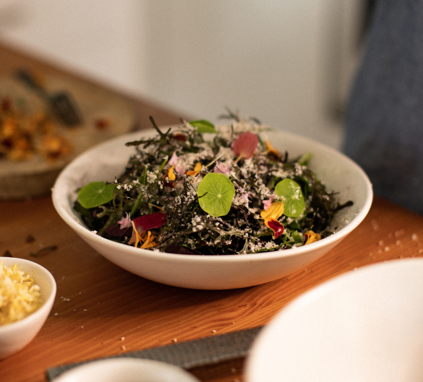 A bowl with fresh salad