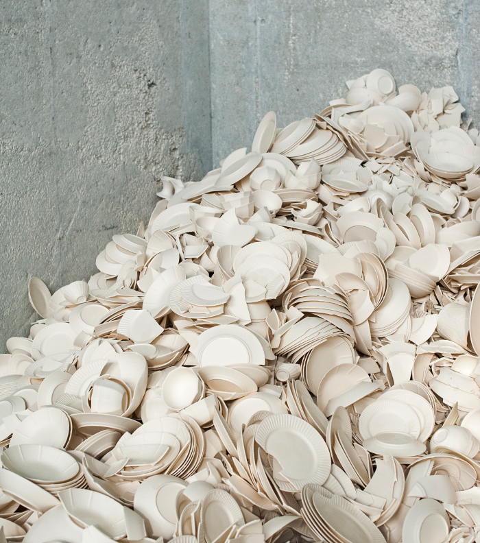 A zero-waste facility using locally sourced and recycled clay.