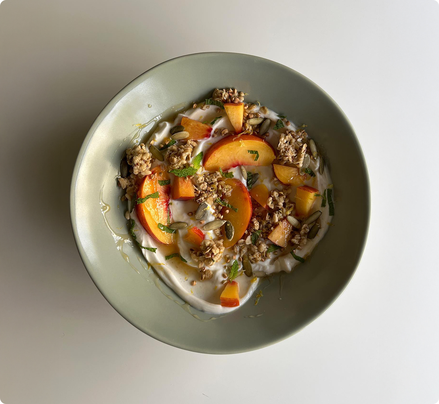 Beachgrass green pasta bowl with a delicious breakfast