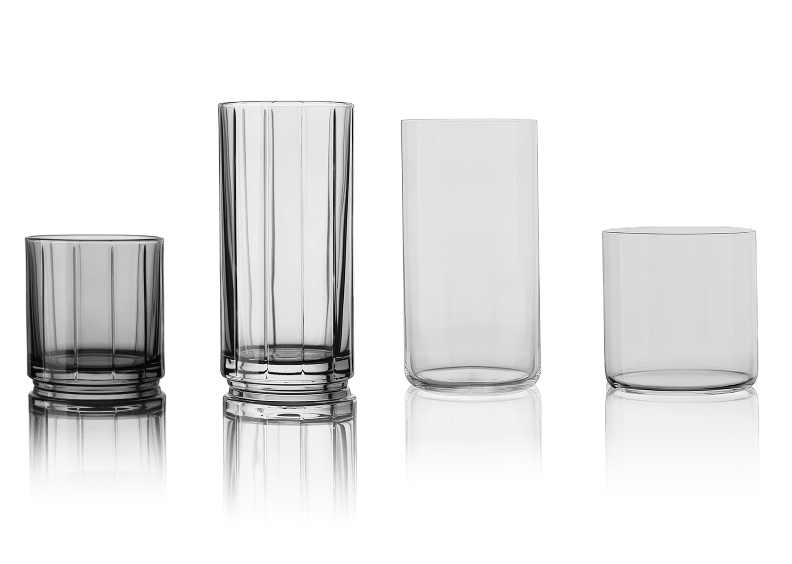 Smoke gray glassware collection