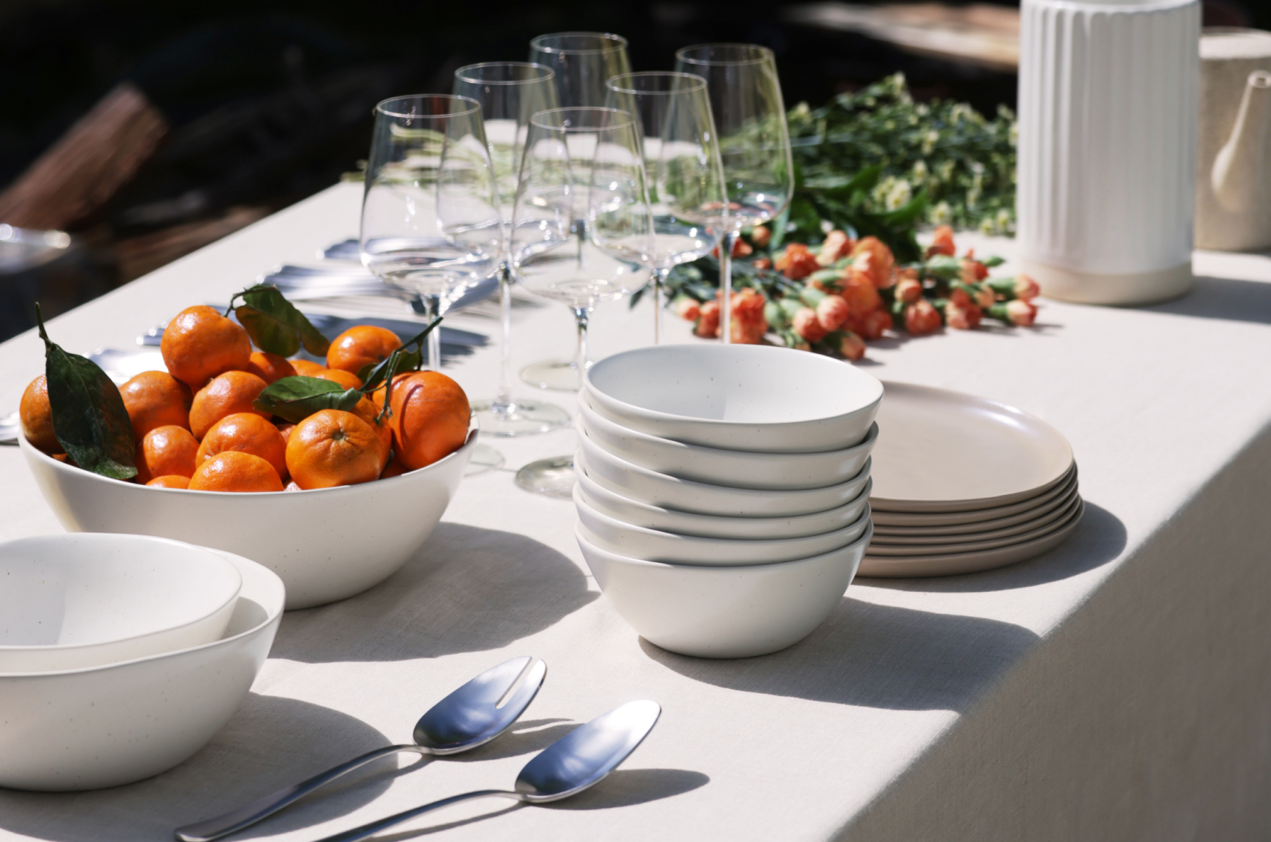 A served summer table