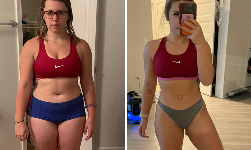 A single green leaf against a white background.