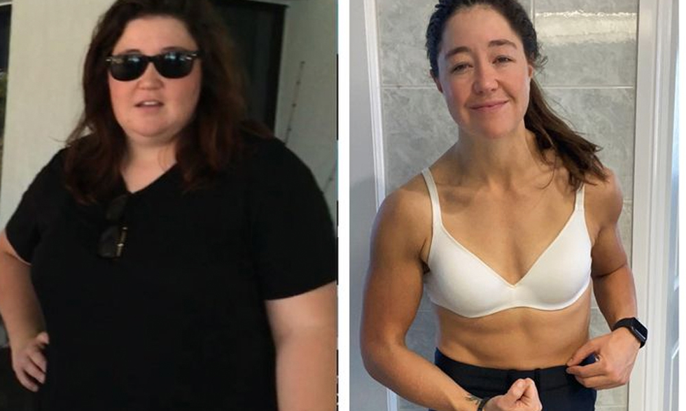 A single green leaf against a white background.