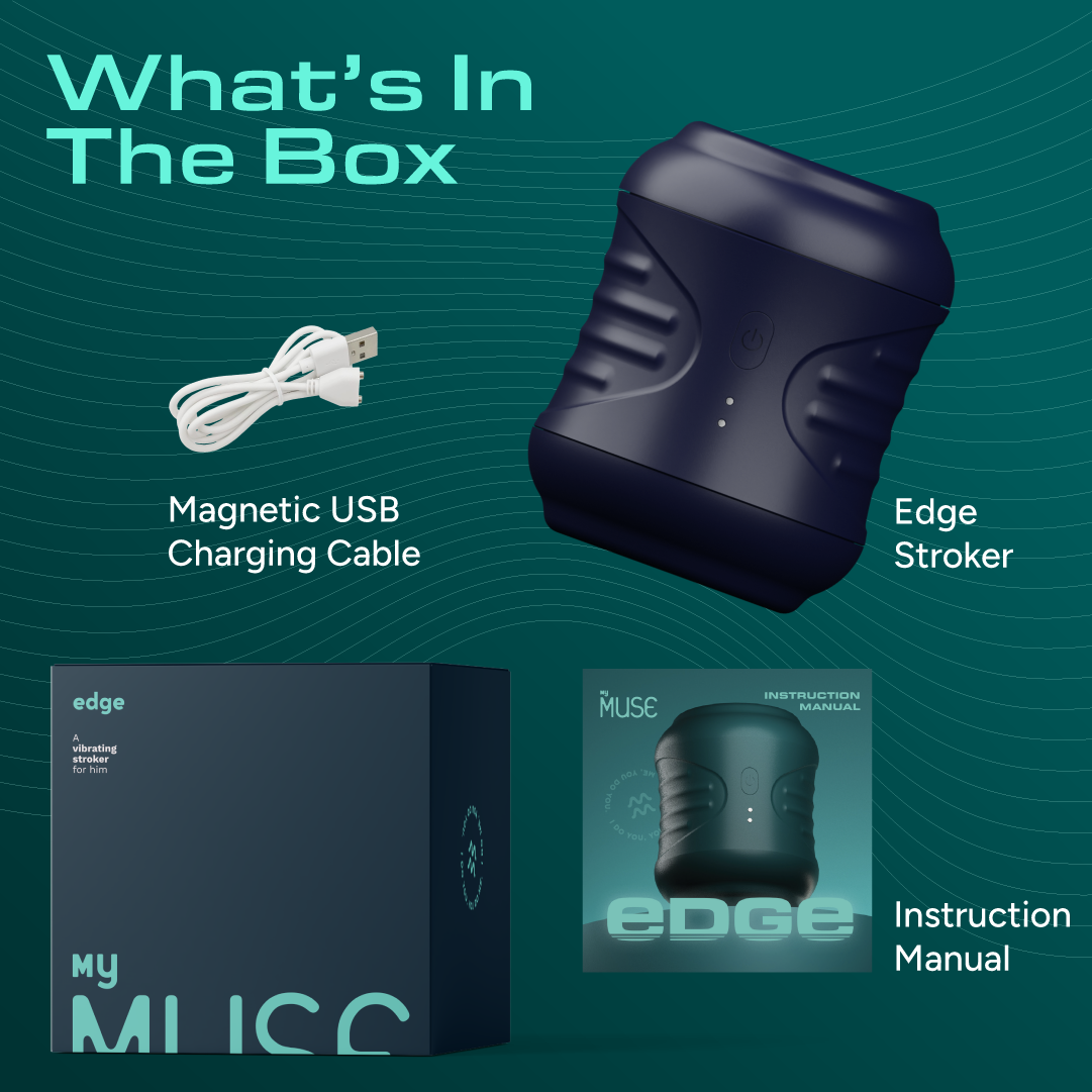 What's In The Box — Edge device, USB cable, and instruction manual.