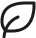 Simple black leaf icon on a transparent background.
