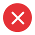 Red circle with a white cross inside, indicating an error or close symbol.