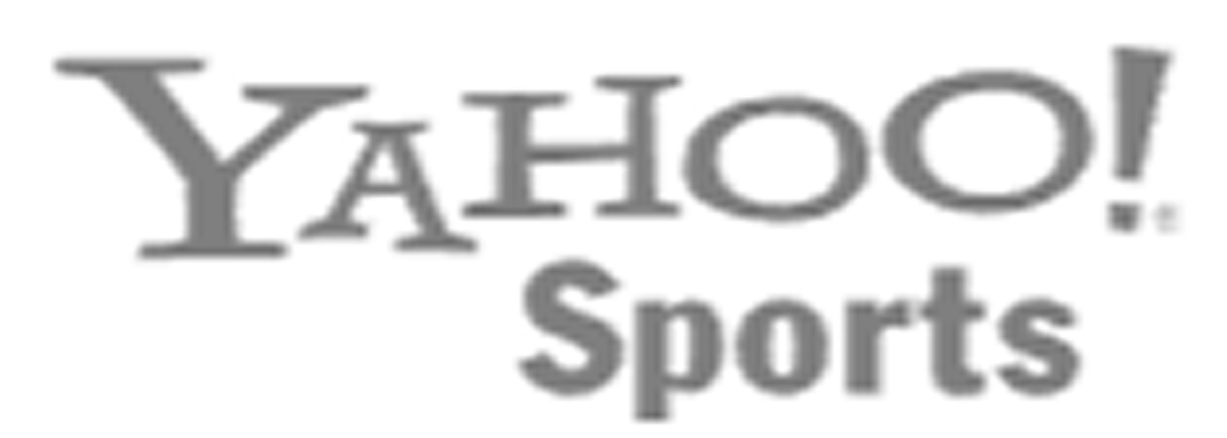 Yahoo Sports logo in grayscale.