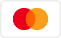 The Mastercard logo, showing two overlapping circles, one red and one orange, on a white card shape.