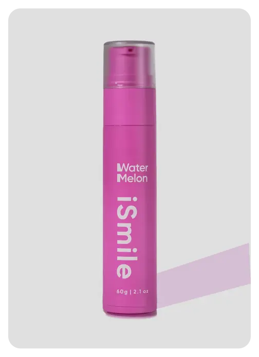Purple bottle labeled 'Grape Bubblegum iSmile' with a clear cap.