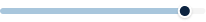 A light blue horizontal slider with a dark blue circular handle positioned near the right end.