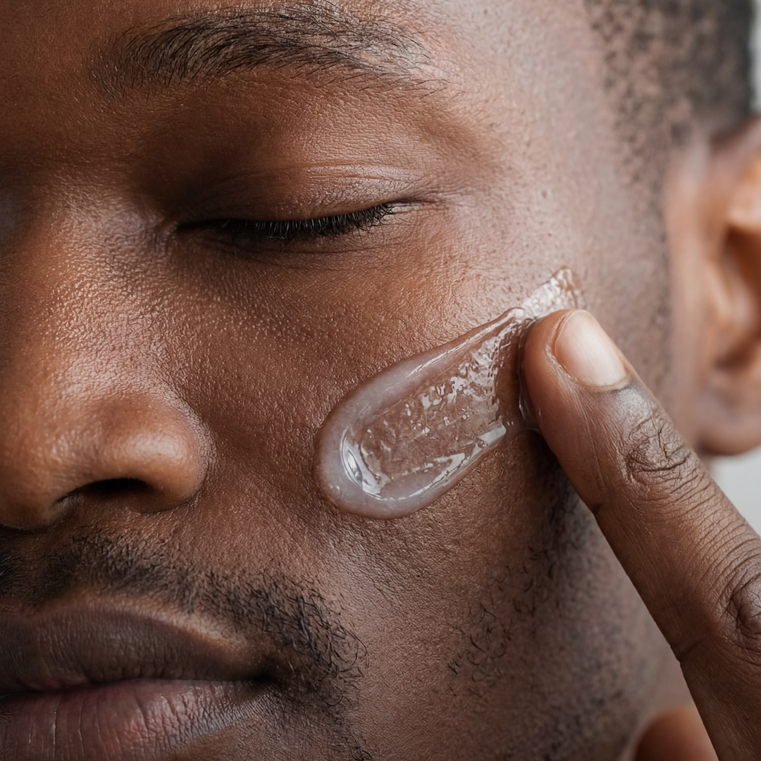 Before-and-after images of skin improvement after using a product for 30 days.