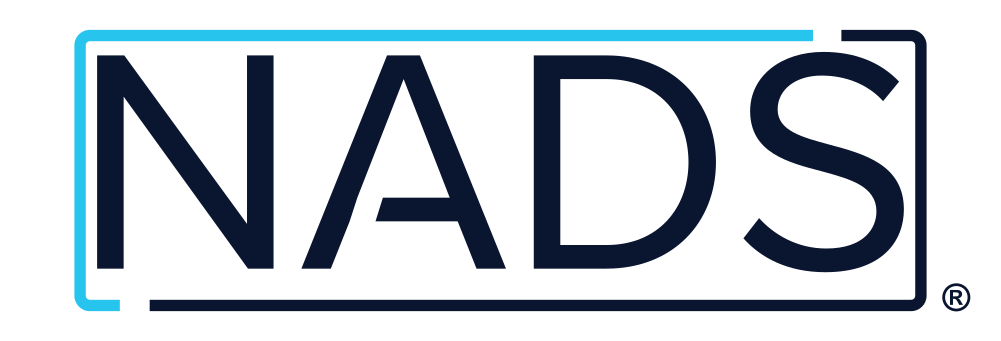 The NADS logo, showing the letters inside a stylized blue box with a registered trademark symbol.