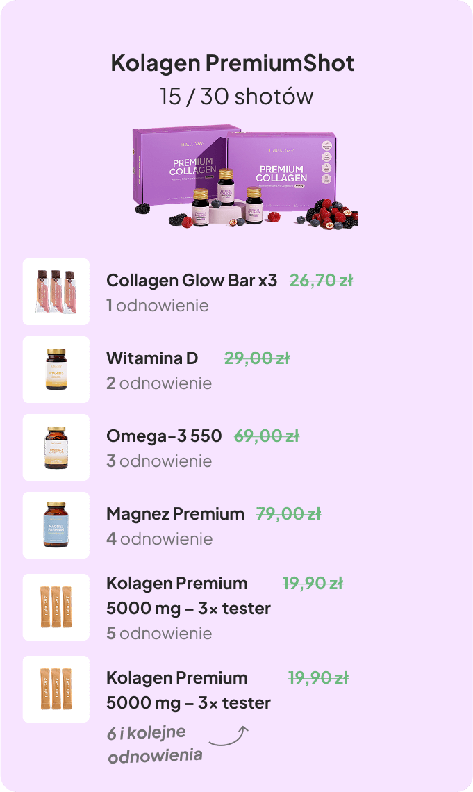 Product list with prices and images of supplements.