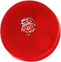 Red beret with an embroidered emblem on top.