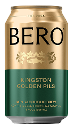 A can of Bero Kingston Golden Pils non-alcoholic brew.