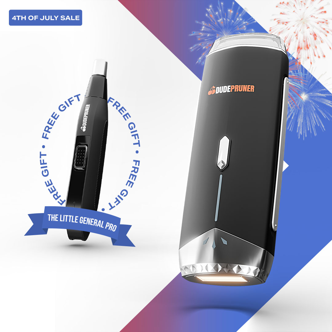 Two grooming devices with fireworks and '4th of July Sale' text.