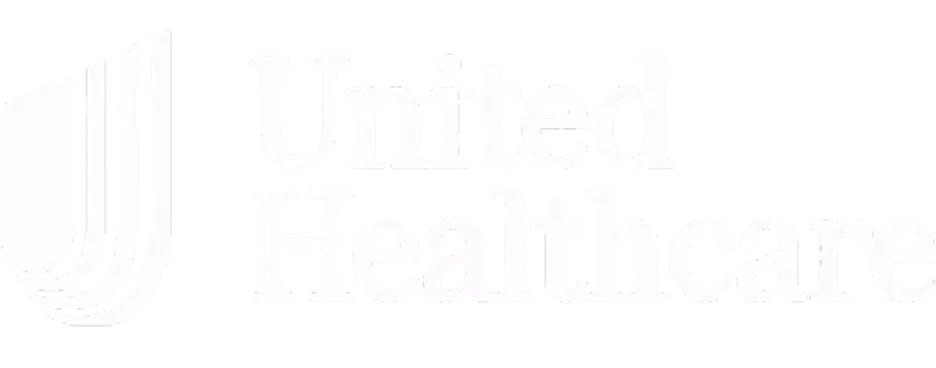 White text 'United Healthcare' with logo on a green background.