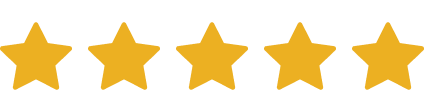 Five gold stars in a horizontal row.