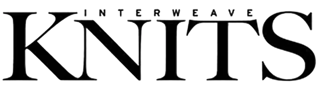 The Interweave Knits logo in black serif font on a white background.