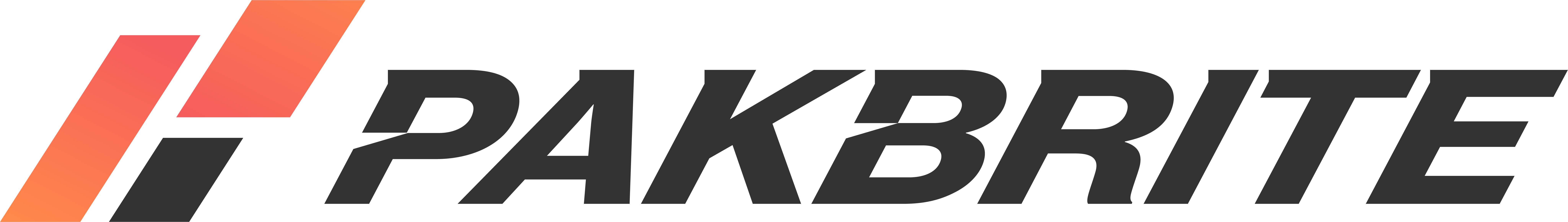 Logo with stylized red-orange bars and the text 'PAKBRITE' in bold black letters.