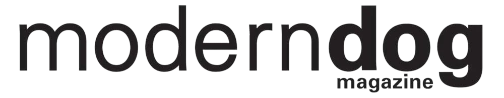 The logo for Modern Dog Magazine, featuring the name in a black, sans-serif font.