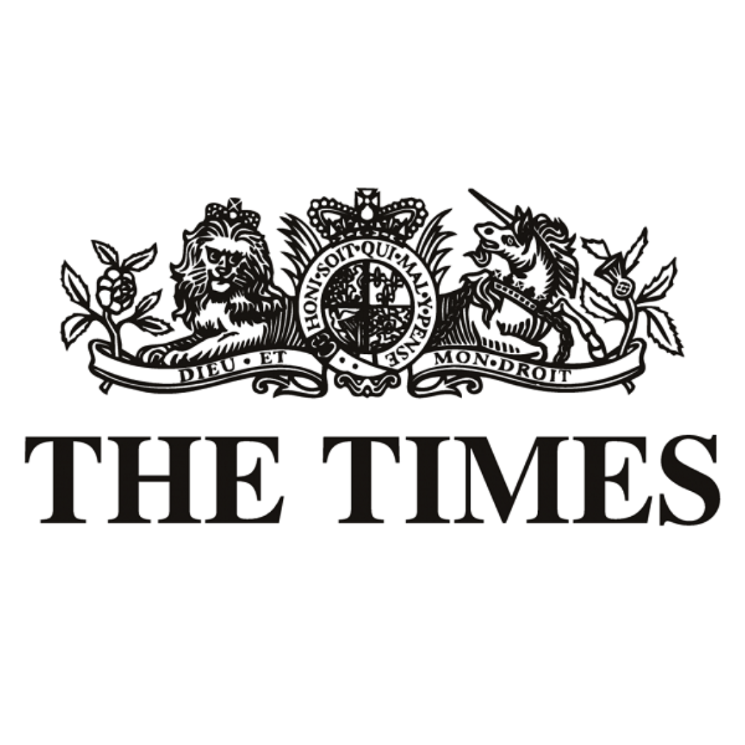 The Times logo with a lion and unicorn crest.