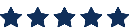 Five blue stars in a horizontal row.
