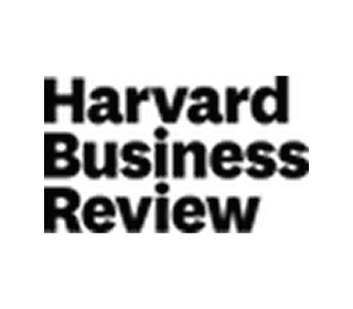 Black text 'Harvard Business Review' on a white background.