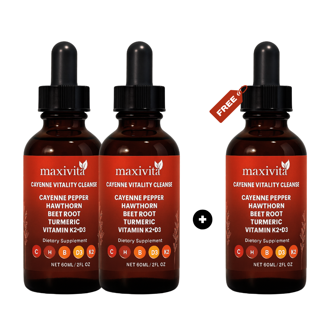Three brown bottles of dietary supplements with droppers.
