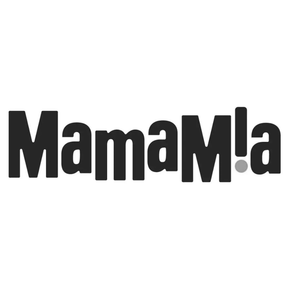 Black text 'MamaM!a' on a white background.