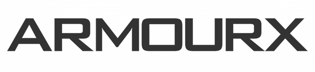 Le logo Armourx, affichant le mot « ARMOURX » dans une police stylisée gris foncé.